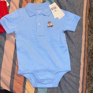 Ralph Lauren Light Blue Baby Polo with Teddy Bear Patch